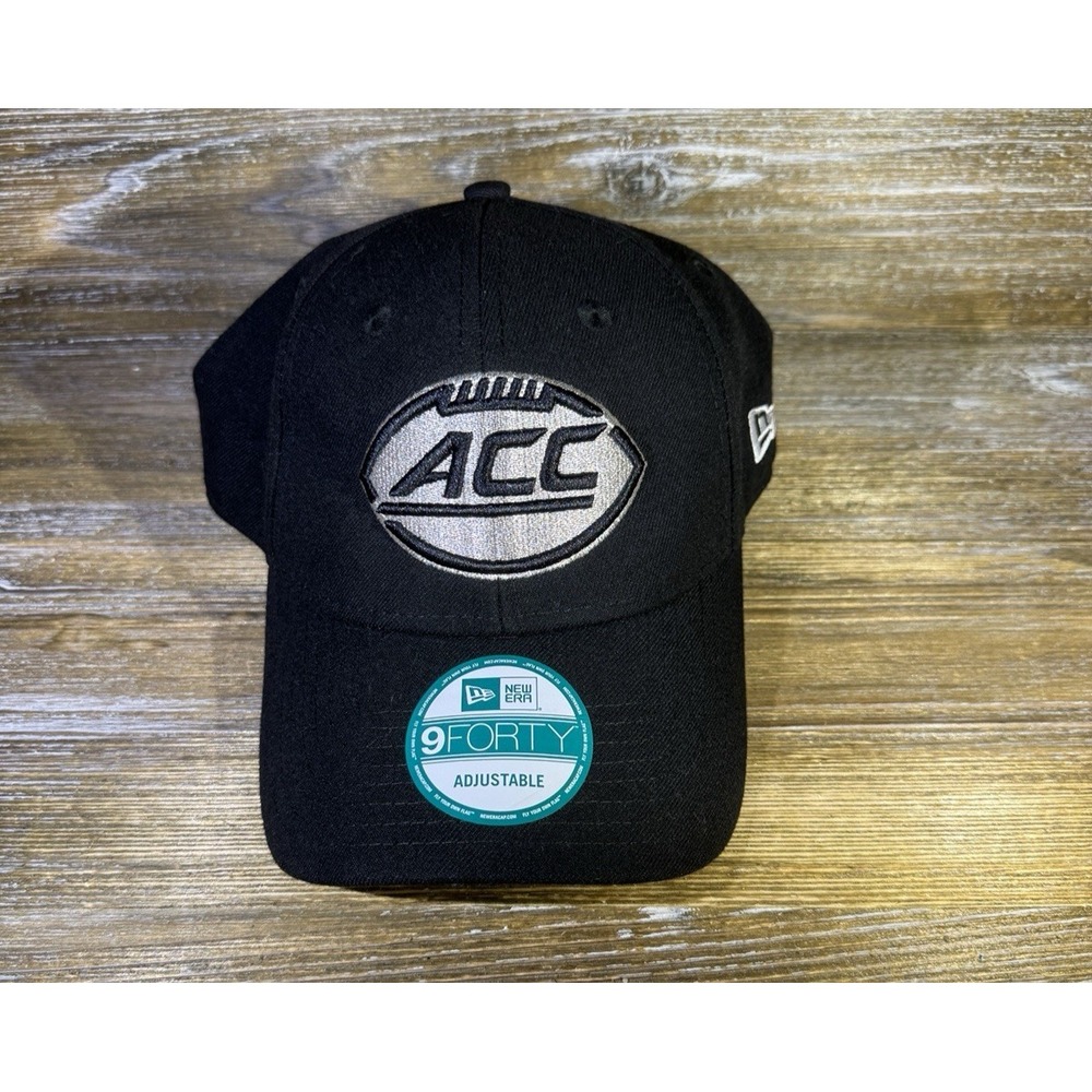 New Era 9FORTY ACC Atlantic Coast Conference Football Hat Cap Black OSFA NEW
